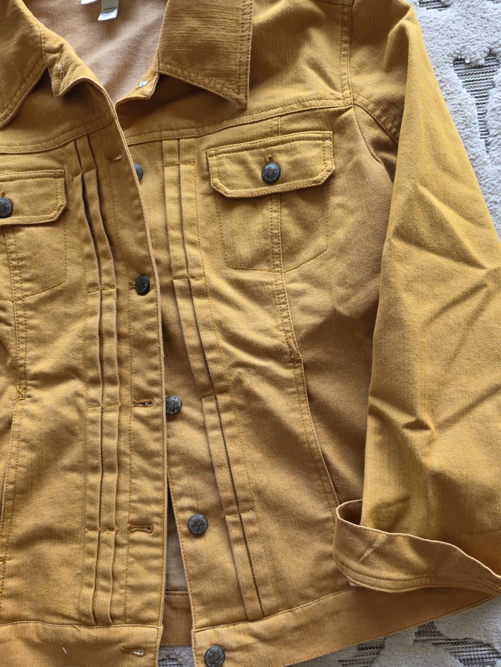 dressbarn Mustard Corduroy Jean Jacket